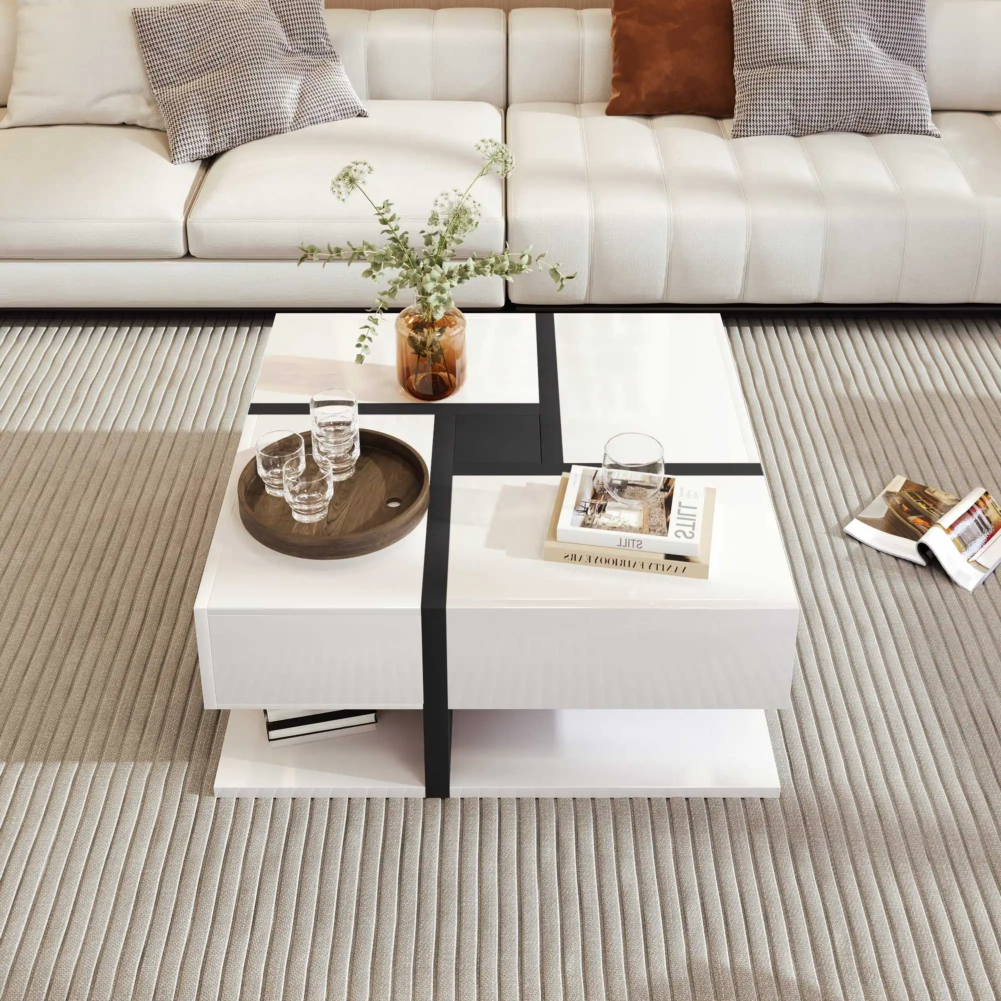 kf-S0abc4b495f8a4ba99229393558a89437d Coffee Table with 4 Drawers - Image 1