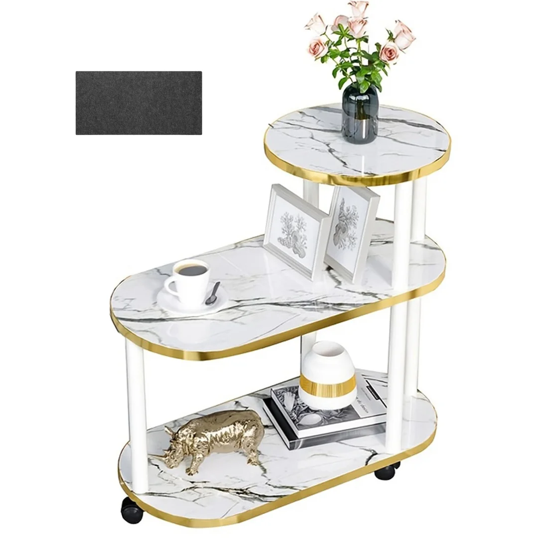 kf-S0c4f8f41fa184ef5ba79de8a4d6e8f684 3-tier Coffee Table with Wheels - Image 1