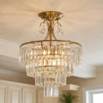 Luxury Gold Crystal Ceiling Light