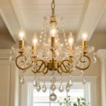 Modern Gold Crystal Chandelier