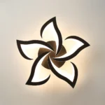 Modern 5-Light White LED Ceiling Light 41W 3CCT Dimmable 3000K-6500K Flower Flush Mount Ceiling Lamp for Bedroom, Living Room, Hallway & Kitchen