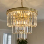Modern Gold Crystal Chandelier