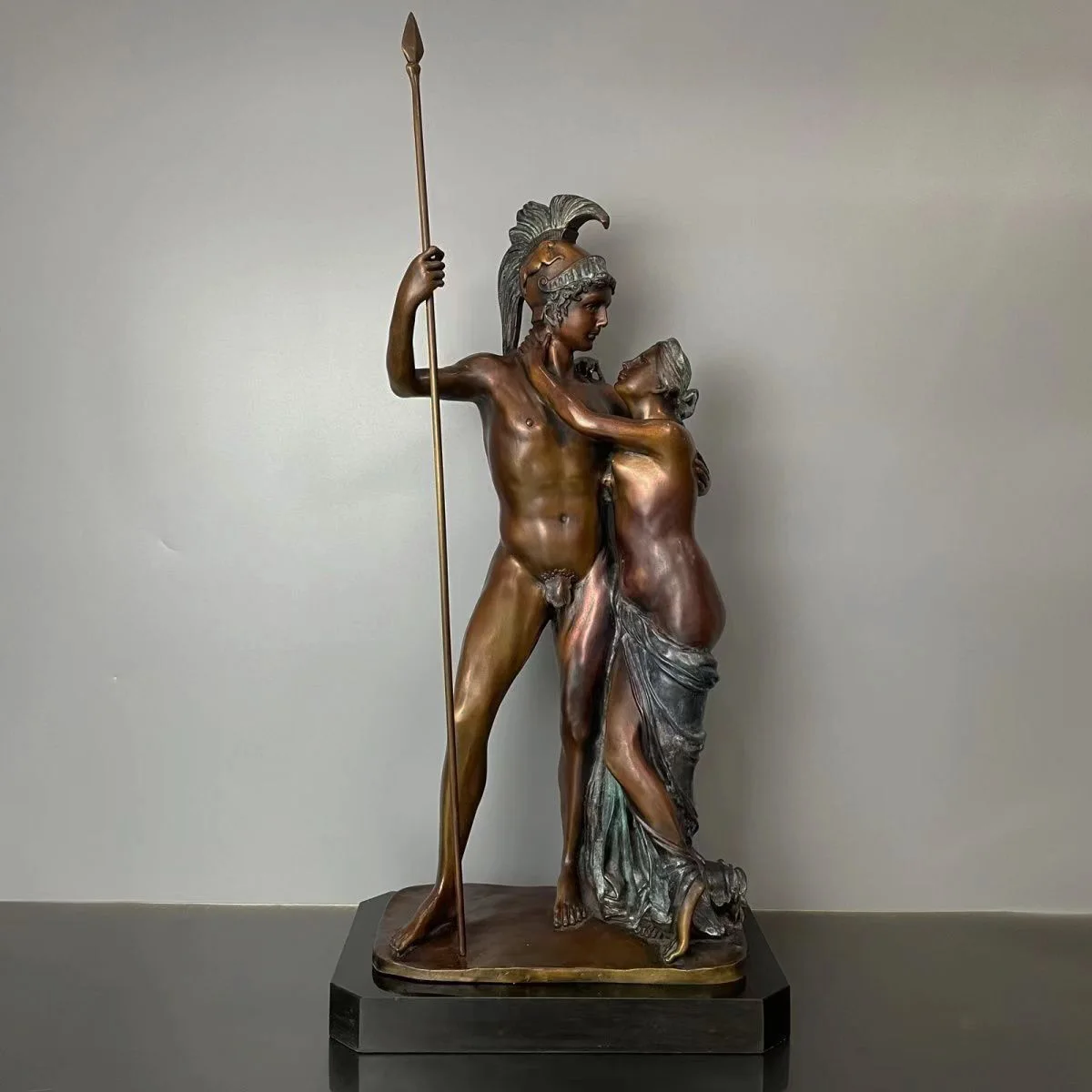 kf-Sb083586346bb4d0fa6d0afd38fcc06543 Large Bronze Venus and Ares Statue Greek Mythology Sculpture Home Decor - Image 1
