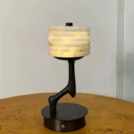 Contemporary Style Spanish Natural Marble Table Lamp