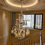 Luxury Large Crystal Chandelier Pendant Light for Foyer, Staircase & Living Room