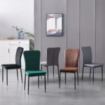 Set of 4/6 Suede Dining Chairs